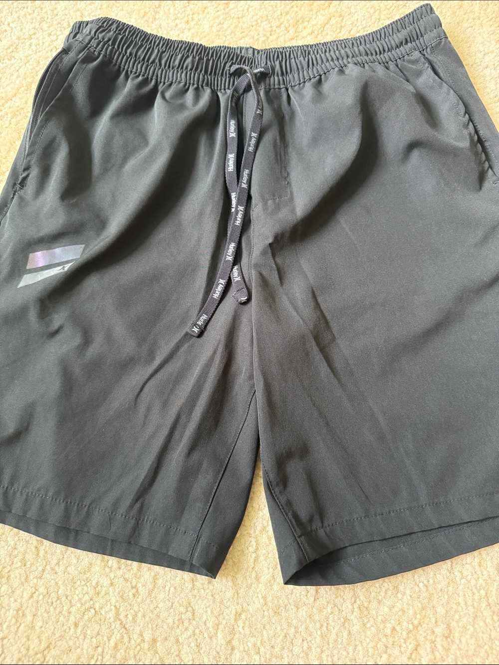 Hurley!!! Men's Black Swim shorts size M 92% polyester 8% Elastane
